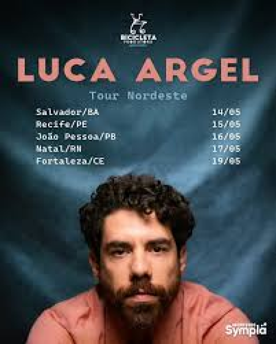 Luca Argel dia 19 de maio em Fortaleza 