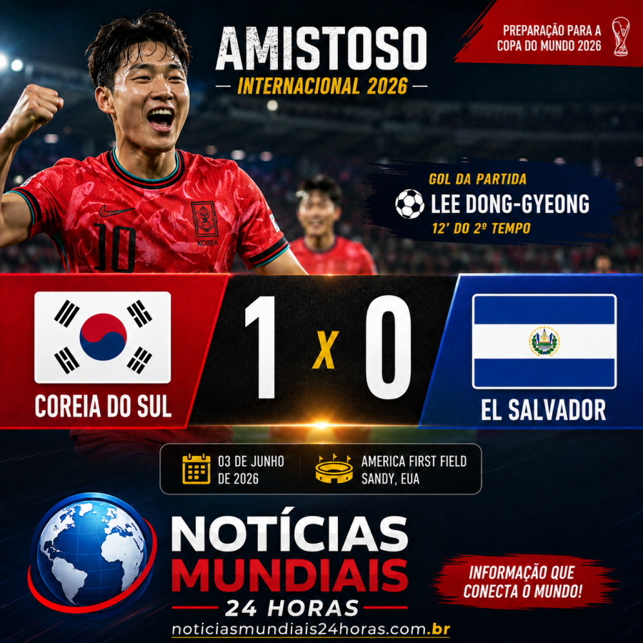 Amistoso Coreia do sul e El Salvador  dia 03 de junho 