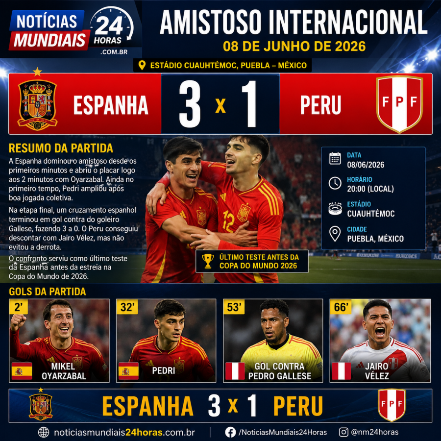Amistoso Espanha x Peru Internacional