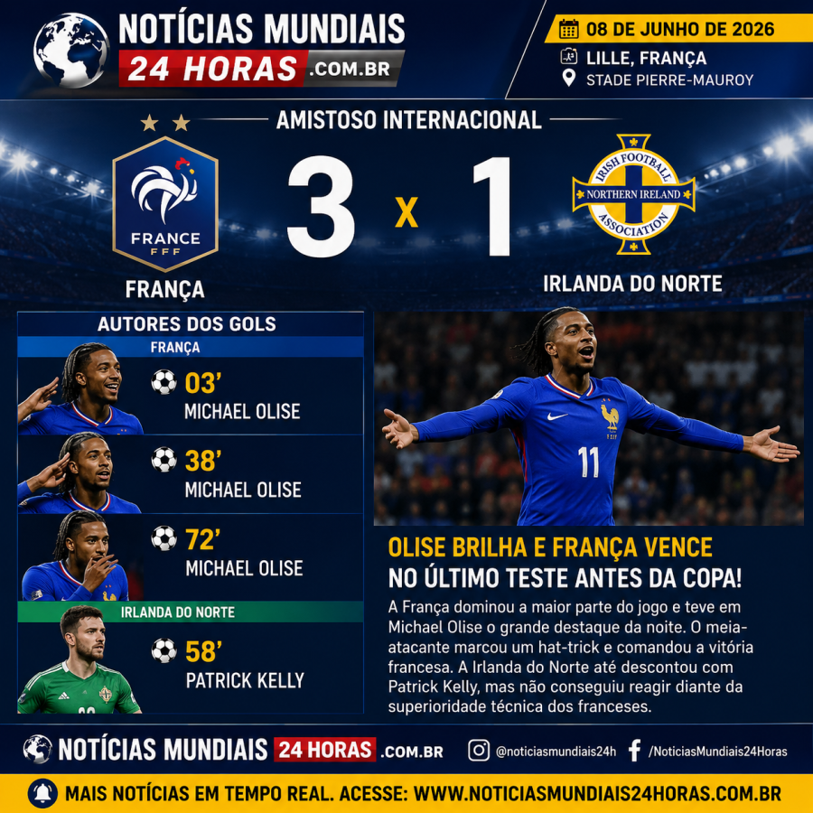 Amistoso França e Irlanda do Norte 