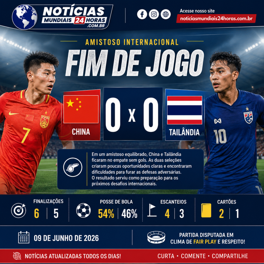 Amistoso Internacional China e Tailândia