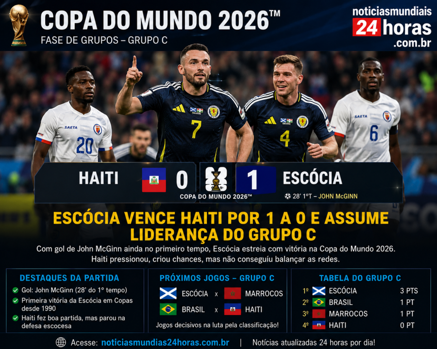 Jogo Escócia e Haiti pela Copa do mundo 2026 