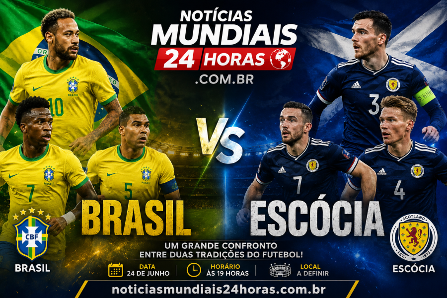 Jogo do Brasil e Escócia na copa do mundo