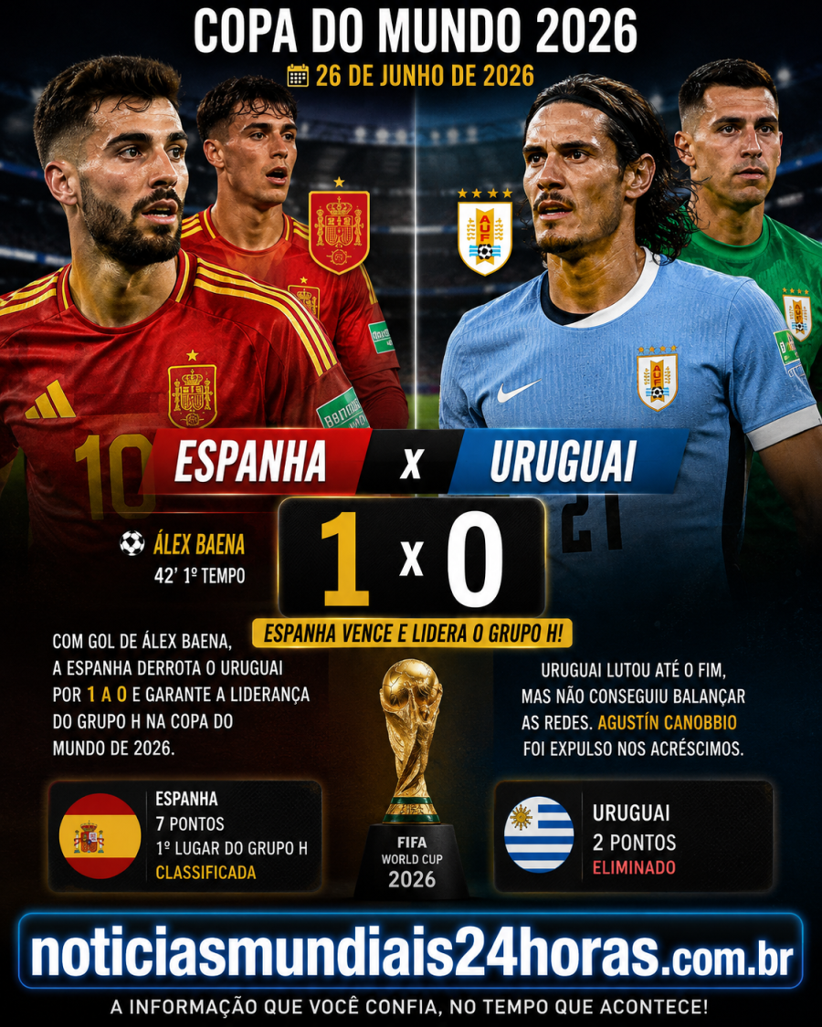 Jogo Espanha e Uruguai na Copa do Mundo